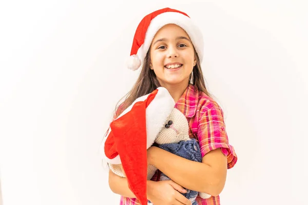 Маленька Дівчинка Різдвяною Подарунковою Коробкою — стокове фото