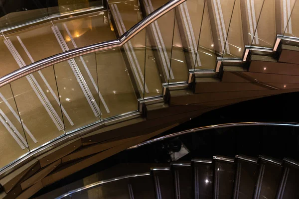beautiful staircase with transparent railings