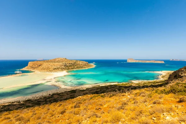 Úžasný Výhled Záliv Balos Gramvousa Kréta Řecko — Stock fotografie