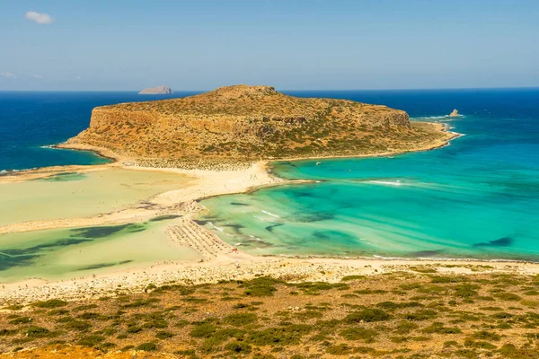 Krásné Pláže Řecko Kréta Zátoce Balos — Stock fotografie