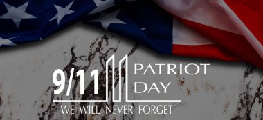 patriot day illustration. We will newer forget 9 11 patriotic illustration with american flag. High quality photo