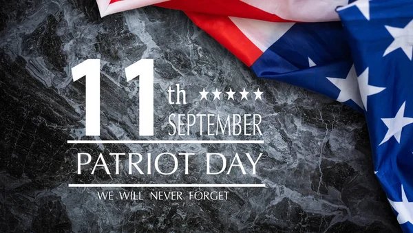 Dark Grey Black Slate Background Texture Patriot Day September — стоковое фото