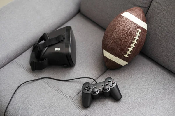 Rugby Ball Joystick Video Game Home — стоковое фото