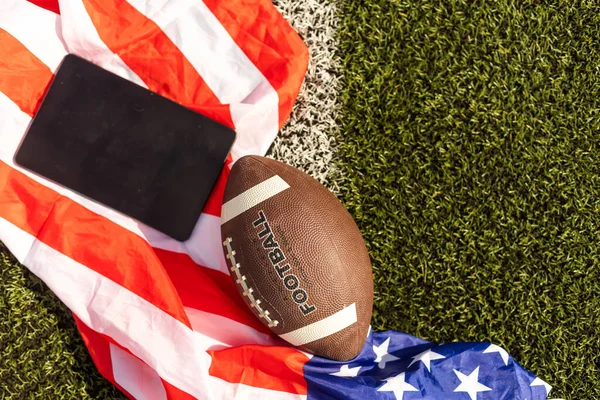 American Football Ball Tablet American Flag — Fotografia de Stock