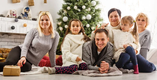 Eine Große Familie Weihnachten — Stockfoto