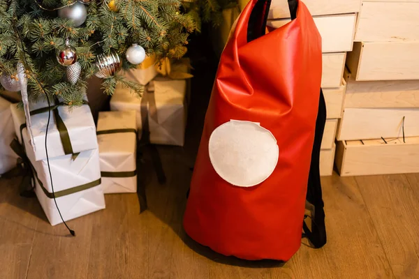 Viele Schöne Geschenkboxen Unter Dem Weihnachtsbaum — Stockfoto