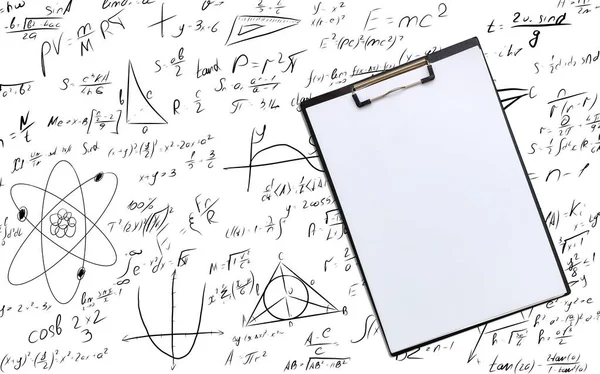 Clip Board Background Formulas — Stock Photo, Image