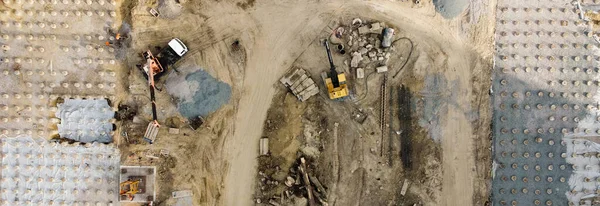 Luftaufnahme Der Städtischen Baustelle — Stockfoto