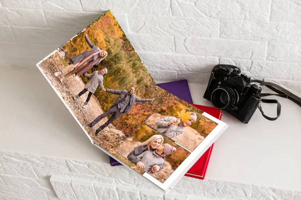 stock image family photo book from autumn shooting.