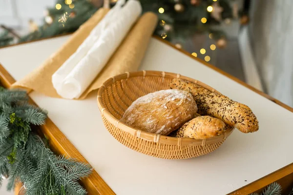 Frohe Weihnachten Und Frohe Feiertage Zeit Der Familiären Teeparty Weihnachtlicher — Stockfoto