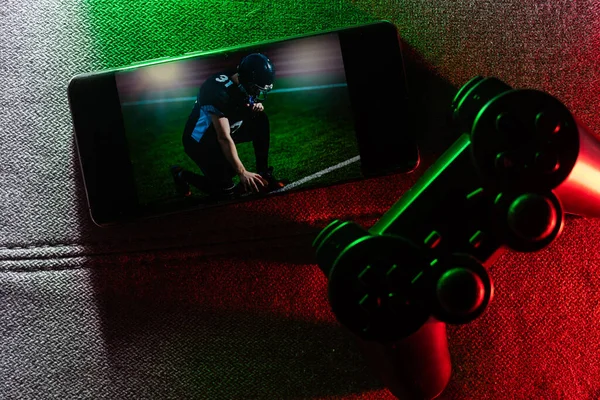 Smartphone Twee Joysticks Minimalisme Cybersport Concept Streamen — Stockfoto