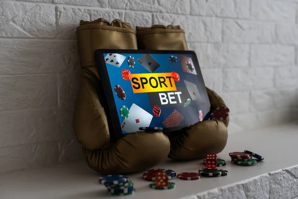 Boxing Gloves Smartphone Bets — Stock fotografie