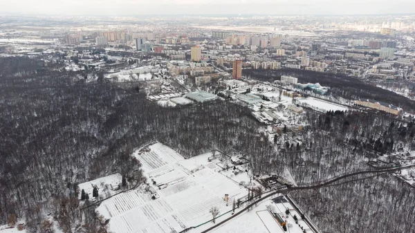 Вид Повітря Житлового Комплексу Околиці Великого Міста Києва — стокове фото