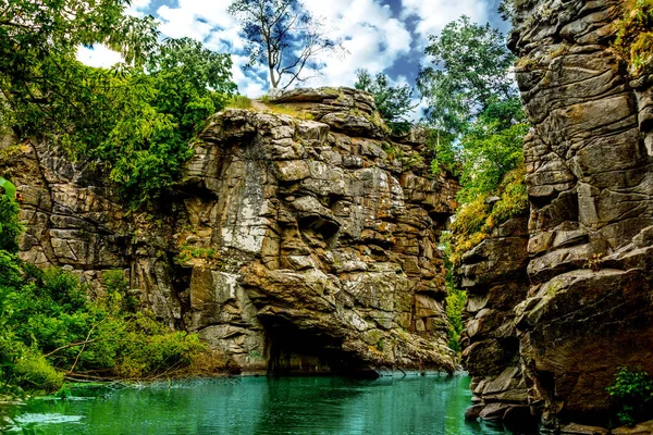Paysage Incroyable Dans Canyon Buky Ukraine — Photo