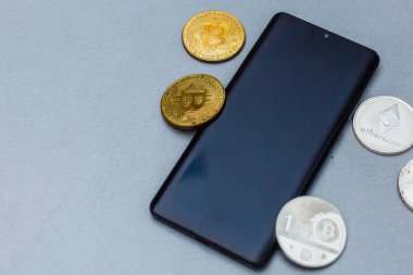 Resim Kripto para birimi, smartphone