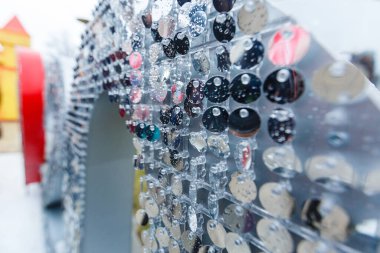 gümüş yuvarlak pullar arka plan