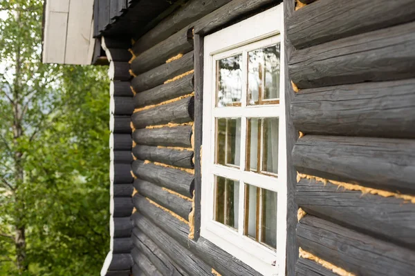 Casa Madeira Velha Log House — Fotografia de Stock