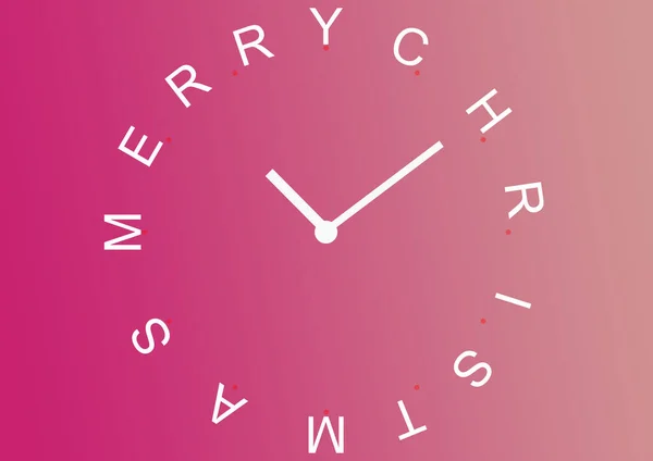 Feliz Año Nuevo 2022 Diseño Tarjeta Felicitación Con Estilizado Reloj —  Fotos de Stock