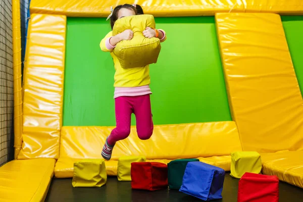 Children Playing Inflatable Trampoline — Stock Photo, Image