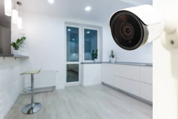 Vardagsrum Cctv Kameror Övervakning Ovanför Vyn — Stockfoto