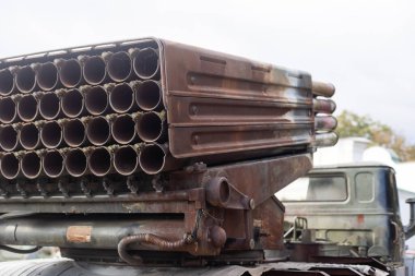 Savaş sırasında Rus askeri teçhizatı bozulmuş. KYIV.