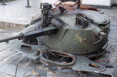 Kiev 'deki bozuk Rus askeri ekipmanı.