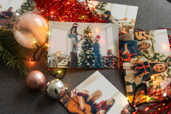 Collage Natale Foto Decorazioni Natalizie — Foto Stock