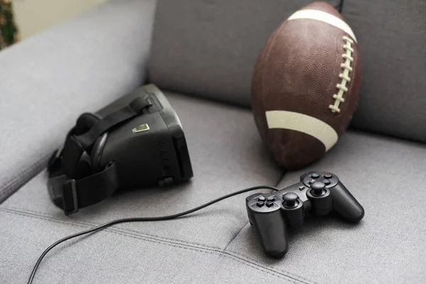 American Football Ball Joystick Video Game — Fotografia de Stock