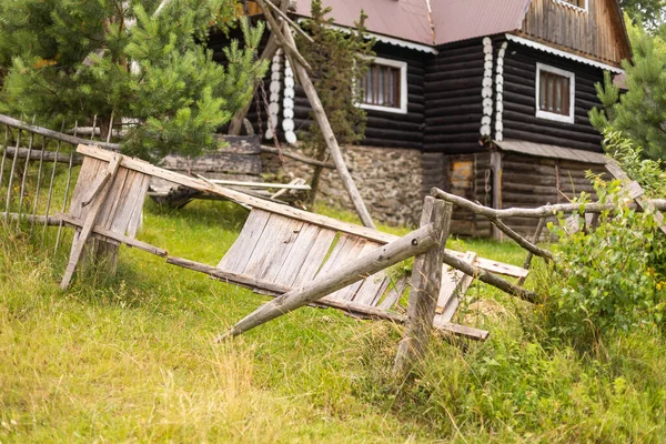 Altes Holzhaus Blockhaus — Stockfoto