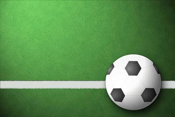 Boisko do piłki nożnej z linii na trawie — Zdjęcie stockowe