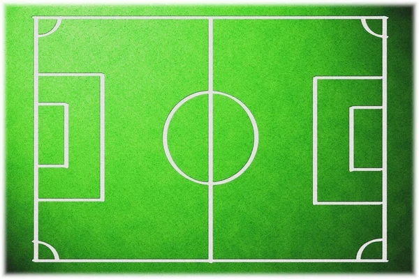 Футбольное поле с линиями на траве — стоковое фото