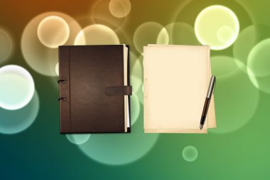 Kağıt notları ve eski kitap