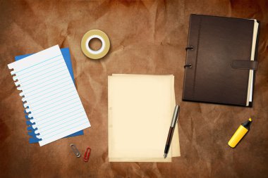 kalem ve kitap ofis kağıtları