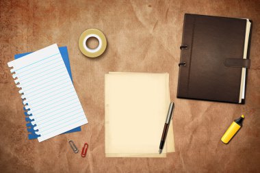 kalem ve kitap ofis kağıtları