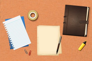 kalem ve kitap ofis kağıtları