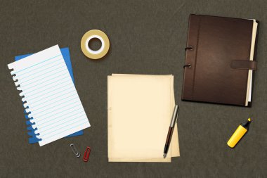 kalem ve kitap ofis kağıtları