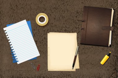 kalem ve kitap ofis kağıtları