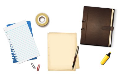 kalem ve kitap ofis kağıtları