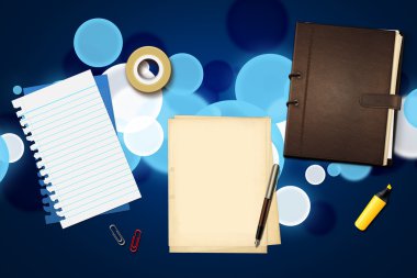kalem ve kitap ofis kağıtları