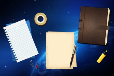 kalem ve kitap ofis kağıtları