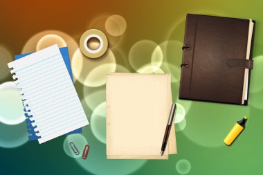 kalem ve kitap ofis kağıtları