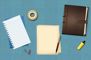 kalem ve kitap ofis kağıtları