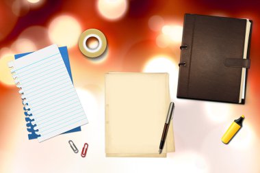 kalem ve kitap ofis kağıtları