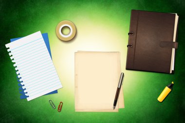 kalem ve kitap ofis kağıtları