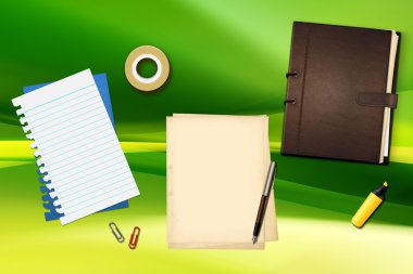 kalem ve kitap ofis kağıtları