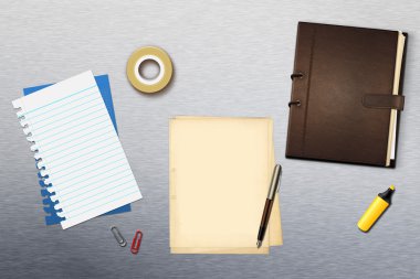 kalem ve kitap ofis kağıtları