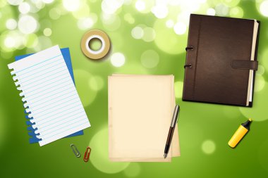 kalem ve kitap ofis kağıtları