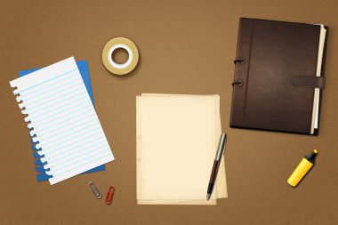 kalem ve kitap ofis kağıtları