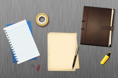 kalem ve kitap ofis kağıtları