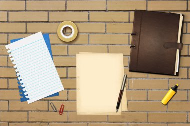 kalem ve kitap ofis kağıtları